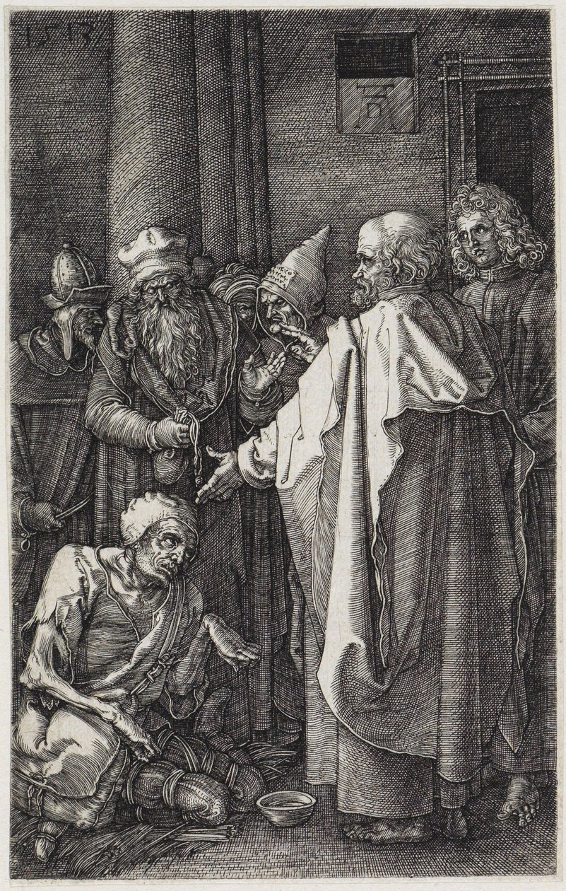 Pietro e Giovanni guariscono lo zoppo da Albrecht Dürer