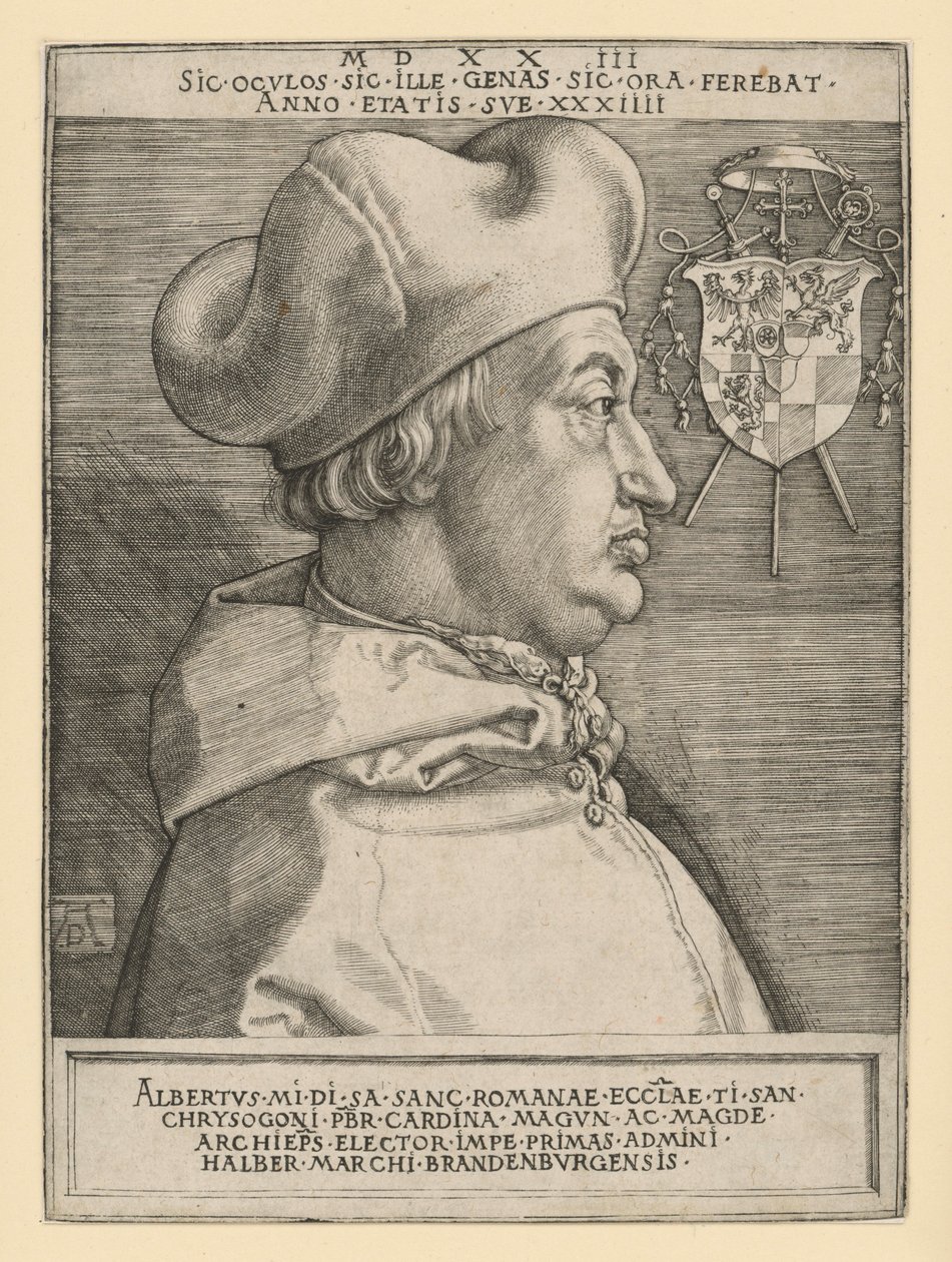 Ritratto del cardinale Alberto di Brandeburgo (Il grande cardinale) da Albrecht Dürer
