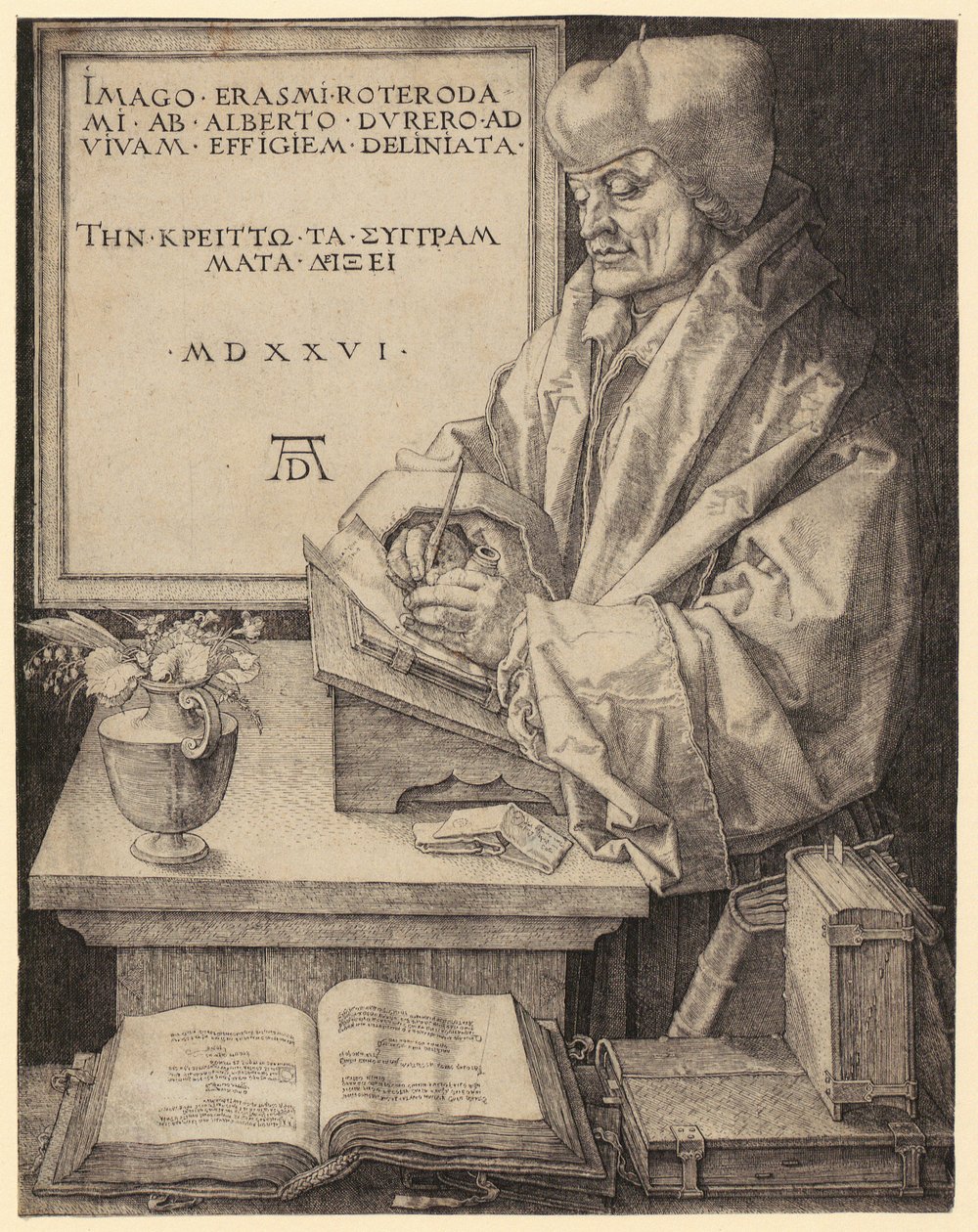 Ritratto di Erasmo da Rotterdam da Albrecht Dürer