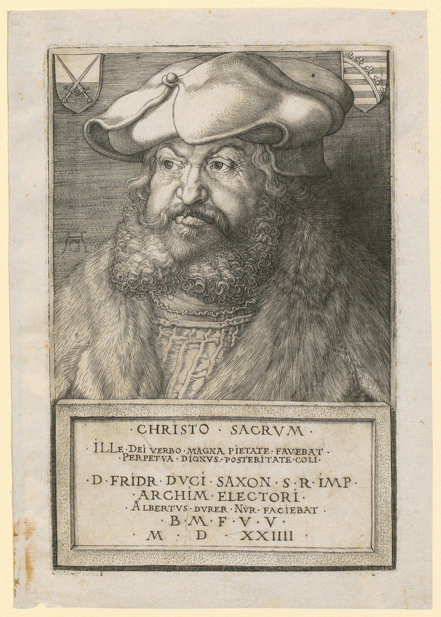 Ritratto di Federico il Saggio, principe elettore di Sassonia da Albrecht Dürer