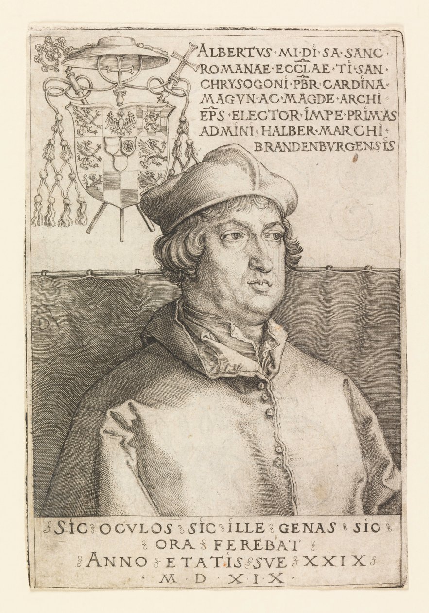 Ritratto di Alberto di Magonza da Albrecht Dürer