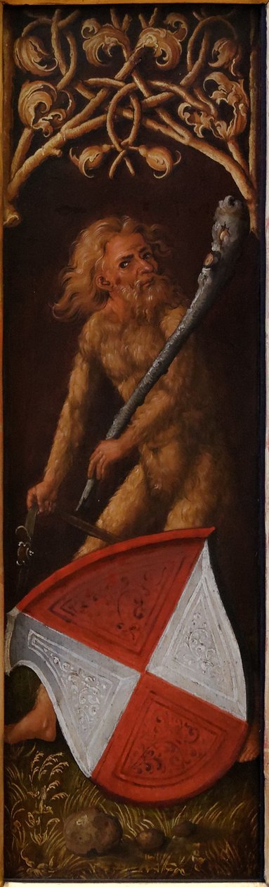 Porträt von Oswolt Krel: "Sylvan Men" mit Wappenschildern von Agathe von Esendorf da Albrecht Dürer