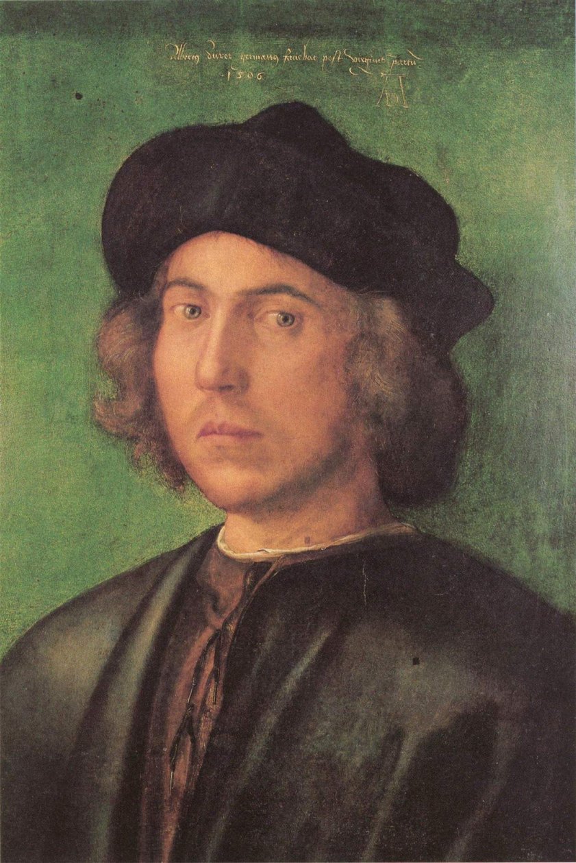 Ritratto di un giovane uomo
















 su uno sfondo verde da Albrecht Dürer