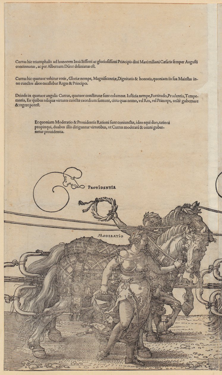 Providentia, foglio 3 della serie "Il grande carro trionfale" da Albrecht Dürer