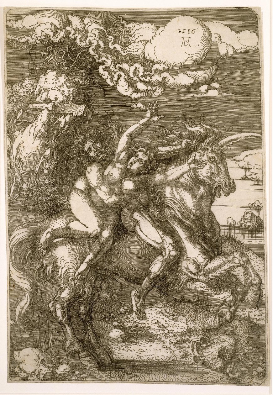 Ratto di Prosperpina (Rapimento su unicorno) da Albrecht Dürer
