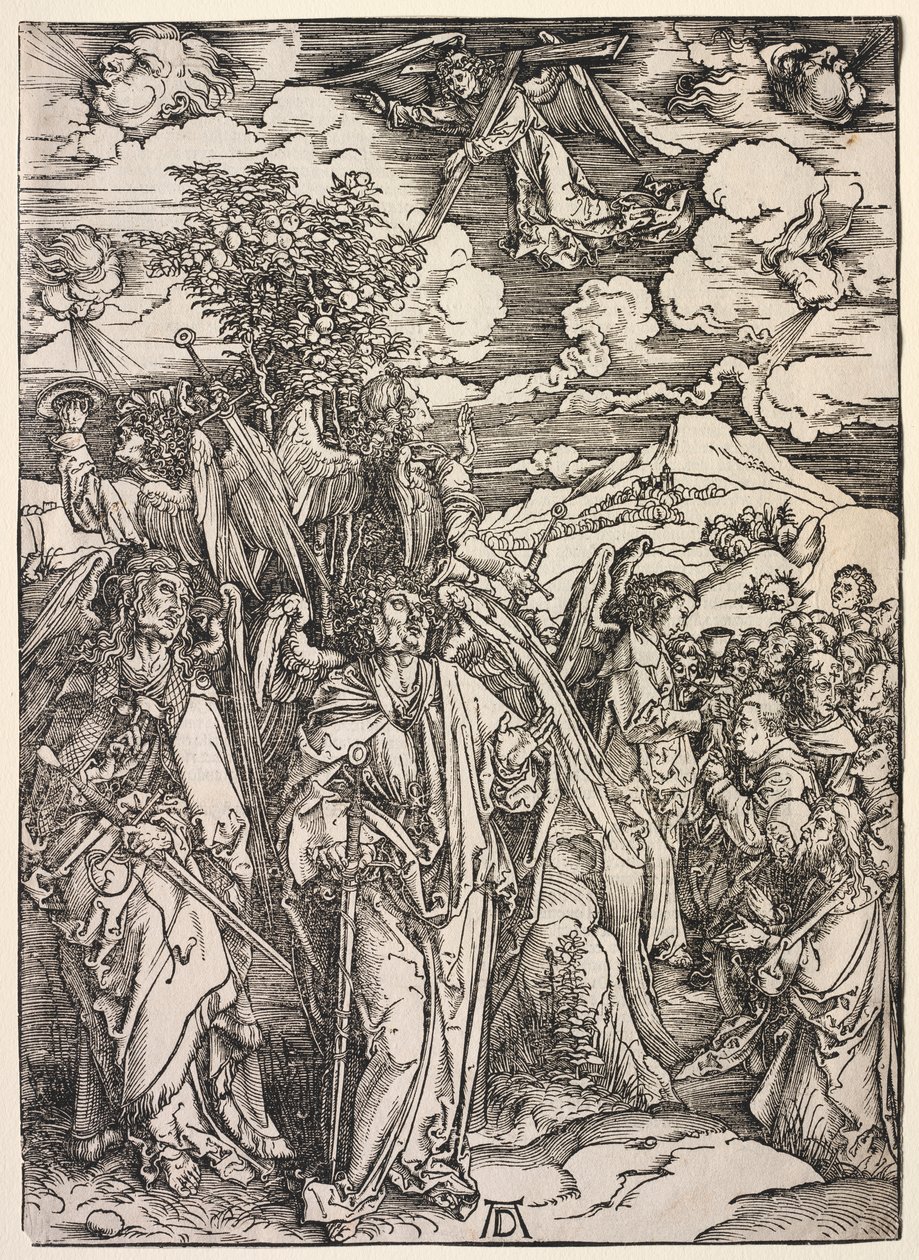 Rivelazione di San Giovanni: Quattro Angeli che Tengono i Venti da Albrecht Dürer
