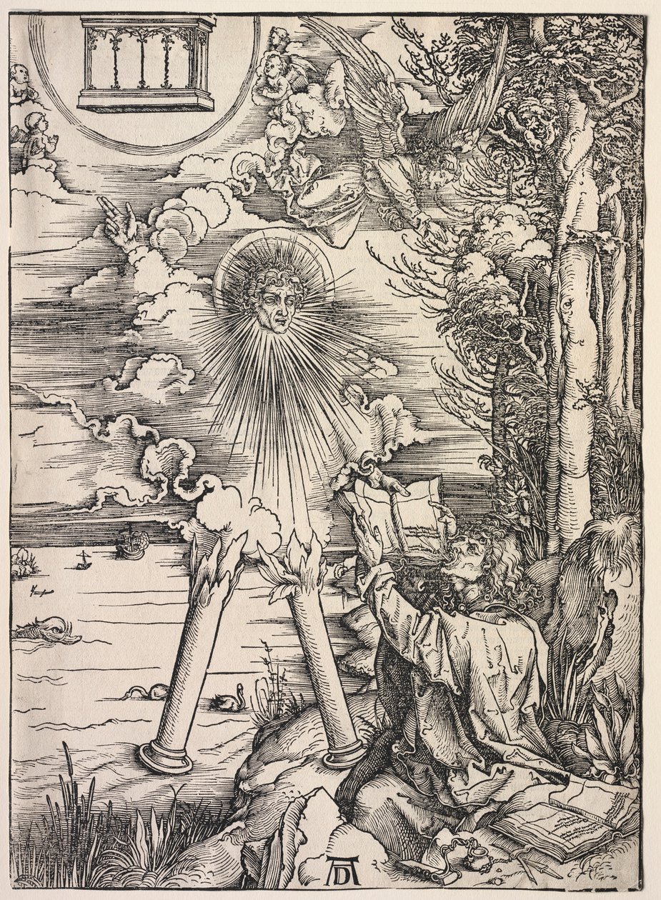 Rivelazione di San Giovanni: San Giovanni che divora i libri, 1511 da Albrecht Dürer
