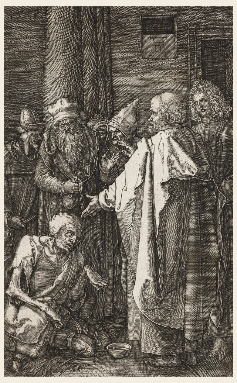 San Pietro e San Giovanni che guariscono lo zoppo alla porta del tempio da Albrecht Dürer