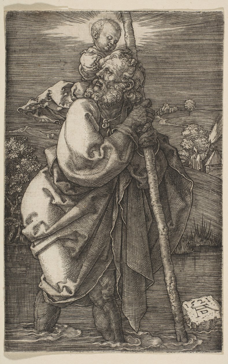 San Cristoforo rivolto a sinistra, 1521 da Albrecht Dürer