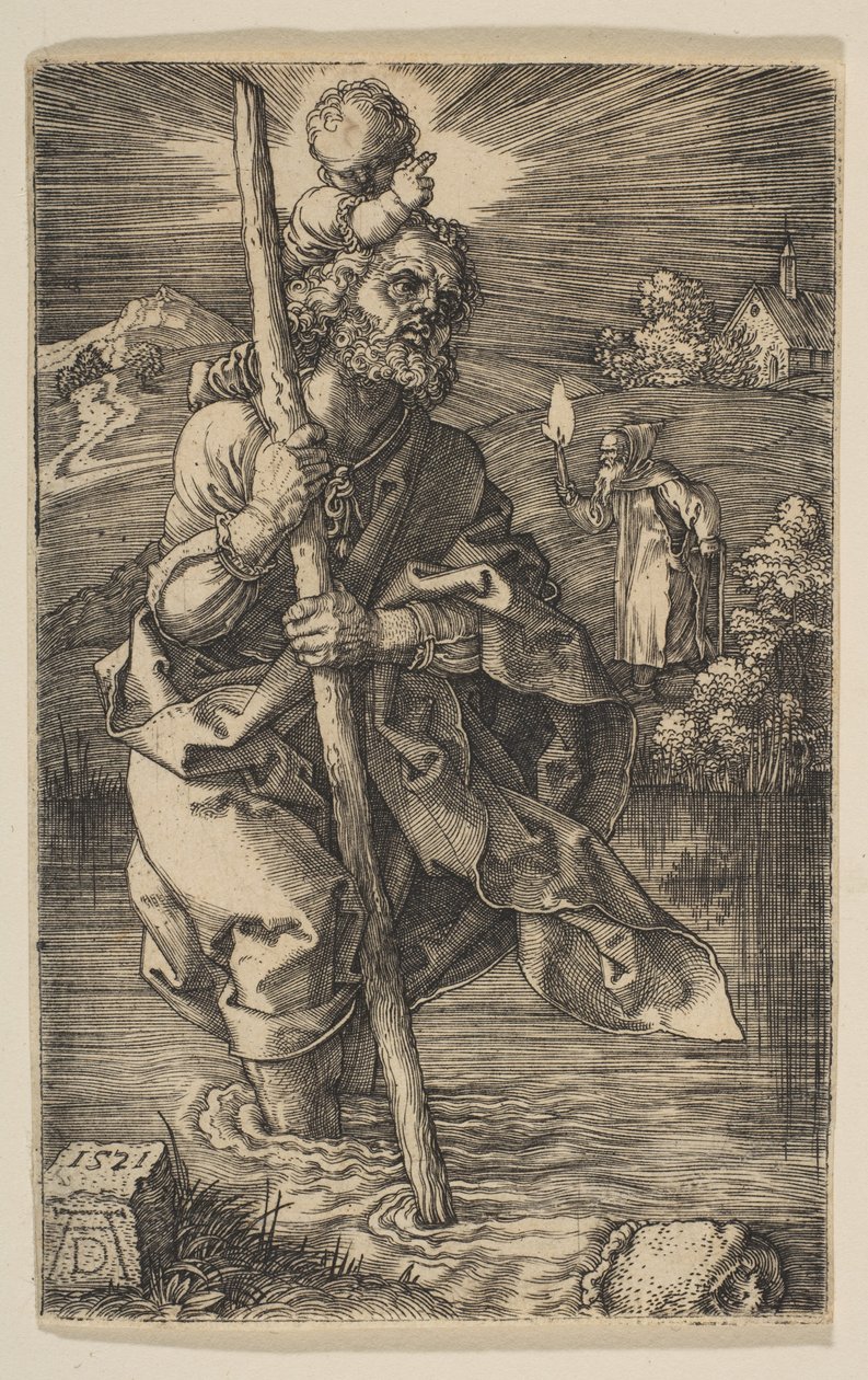 San Cristoforo rivolto verso destra da Albrecht Dürer