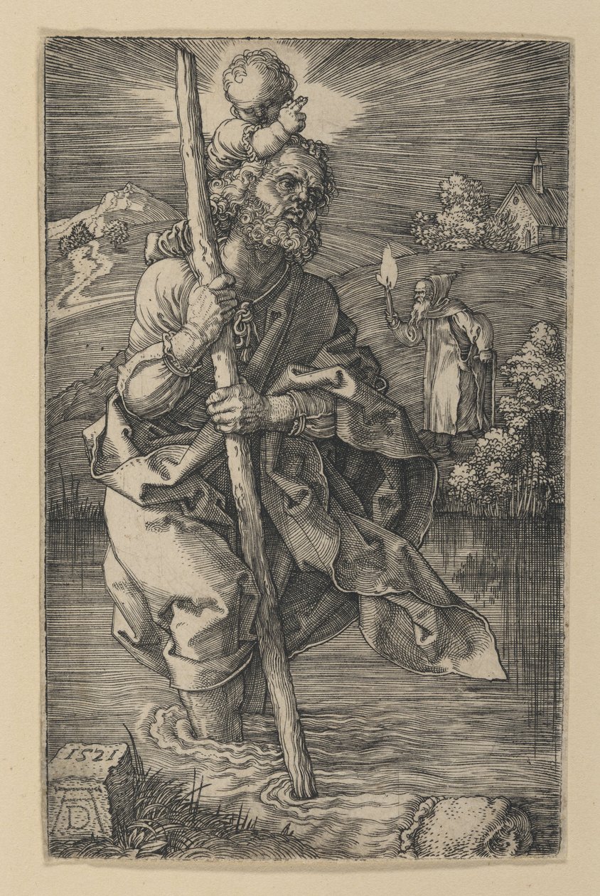 San Cristoforo rivolto a destra da Albrecht Dürer