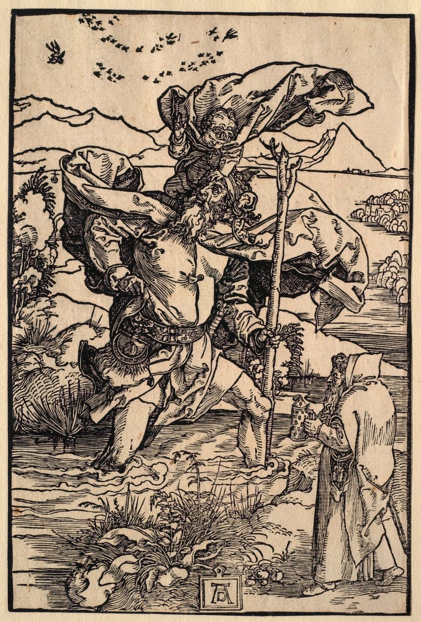 San Cristoforo con il volo degli uccelli da Albrecht Dürer