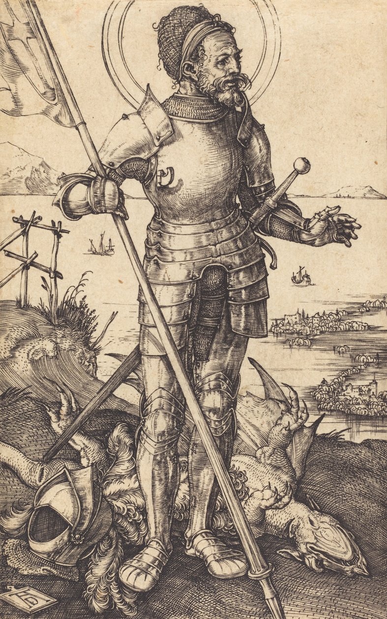 San Giorgio in piedi, c. 1507-1508 da Albrecht Dürer