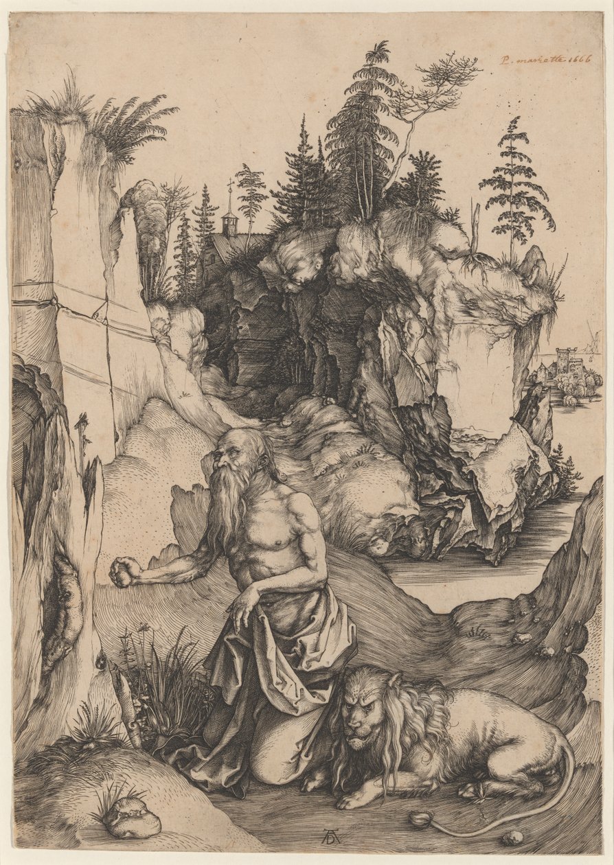 San Girolamo penitente nel deserto da Albrecht Dürer