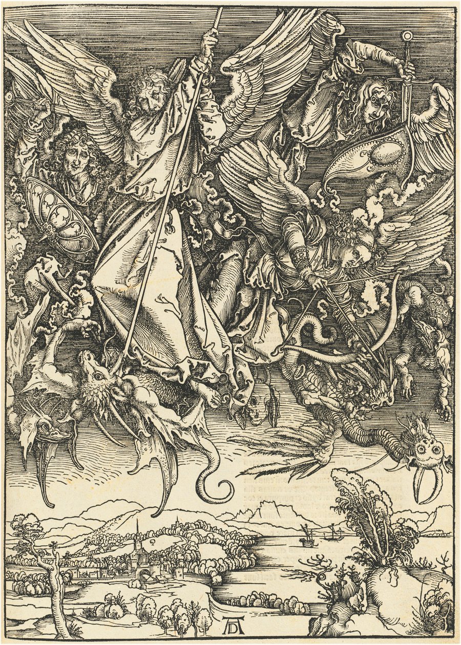 San Michele che combatte il drago da Albrecht Dürer
