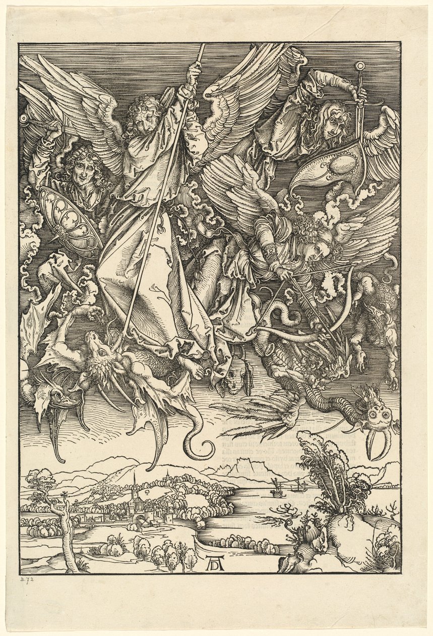 San Michele che combatte il drago da Albrecht Dürer