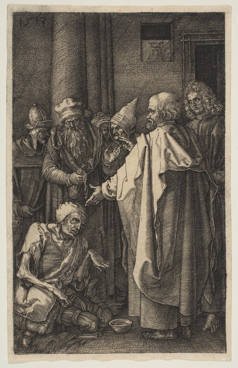 San Pietro e San Giovanni alla porta del Tempio, dalla Passione da Albrecht Dürer