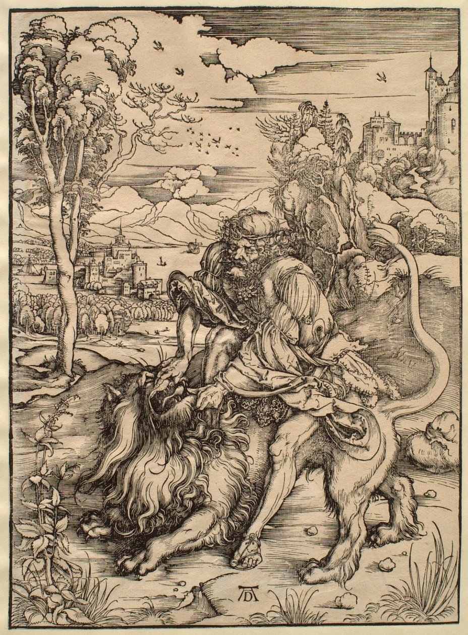 Sansone combatte il leone da Albrecht Dürer