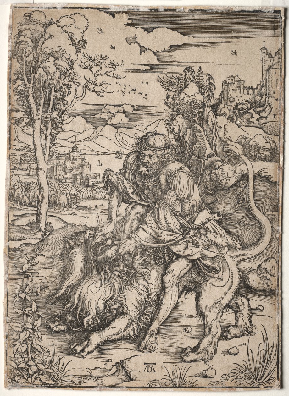 Sansone che uccide il leone da Albrecht Dürer