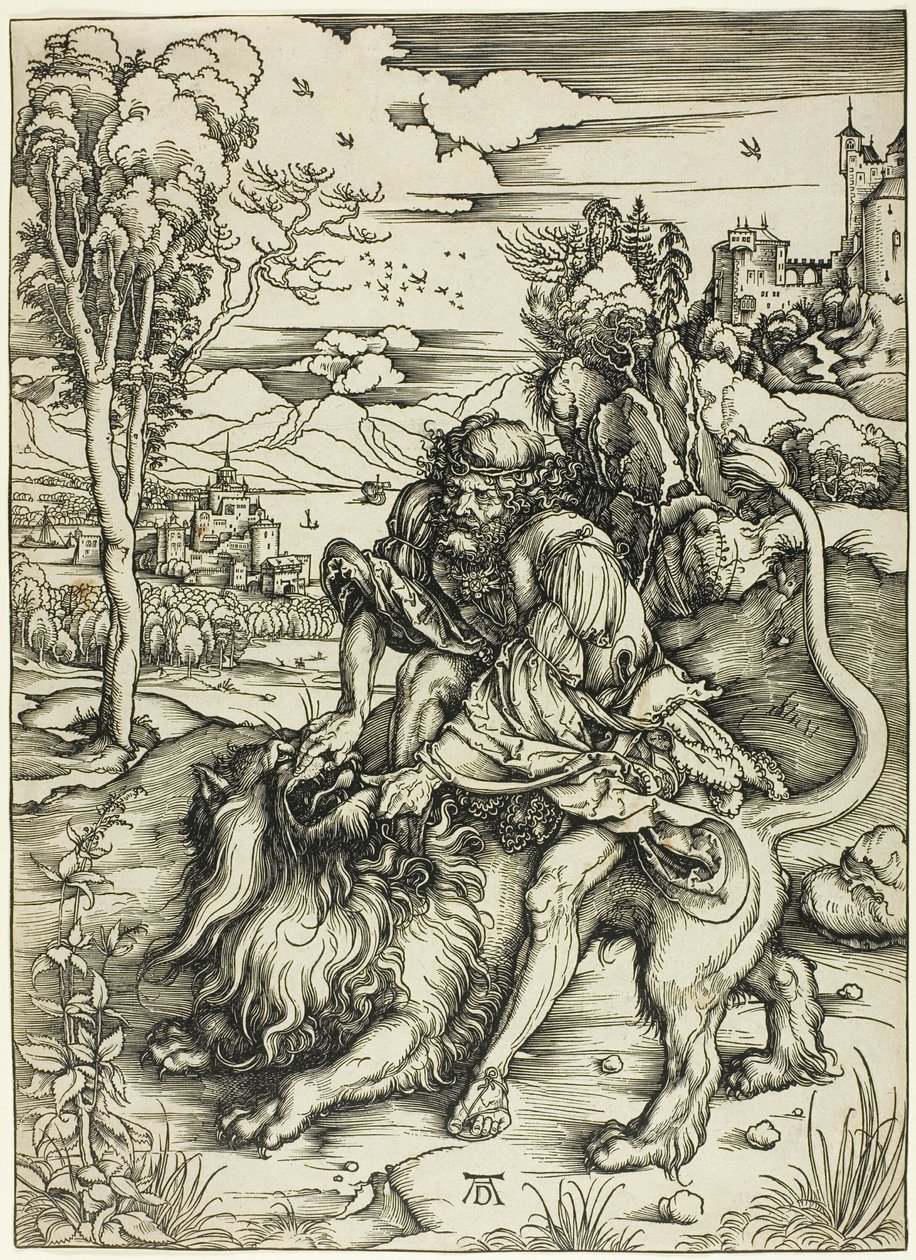 Sansone che squarcia il leone da Albrecht Dürer