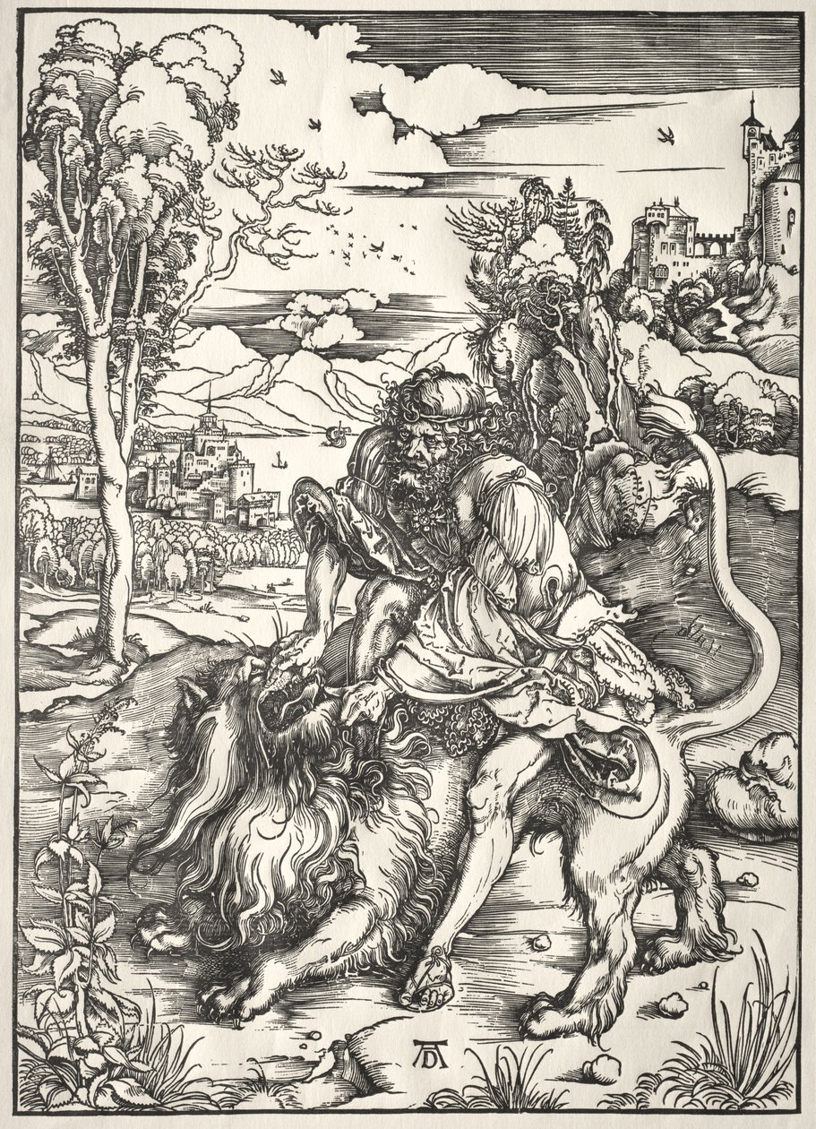 Sansone e il leone da Albrecht Dürer