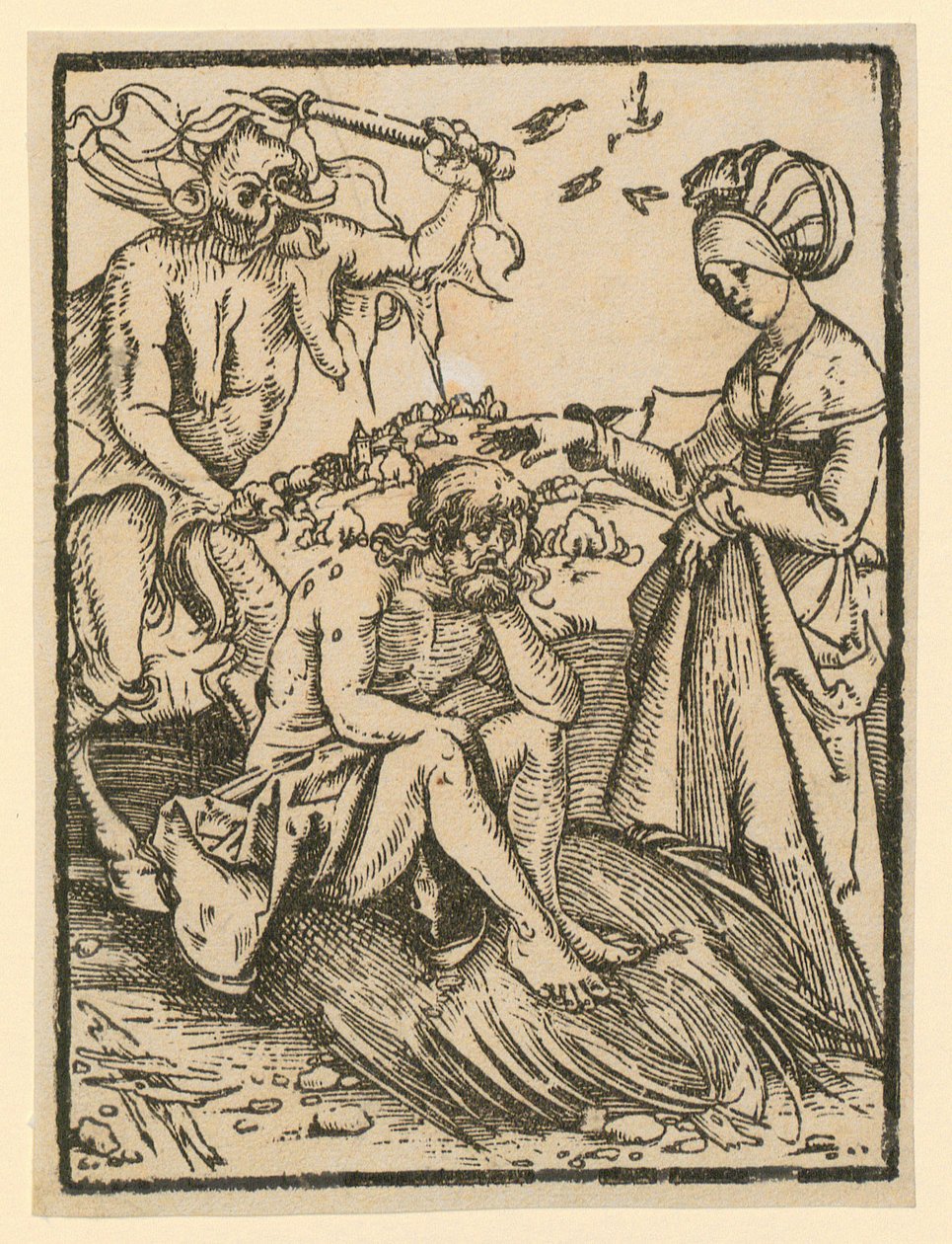 Satana mette alla prova Giobbe da Albrecht Dürer