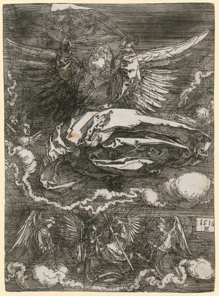 Un asciugamano tenuto da un angelo da Albrecht Dürer
