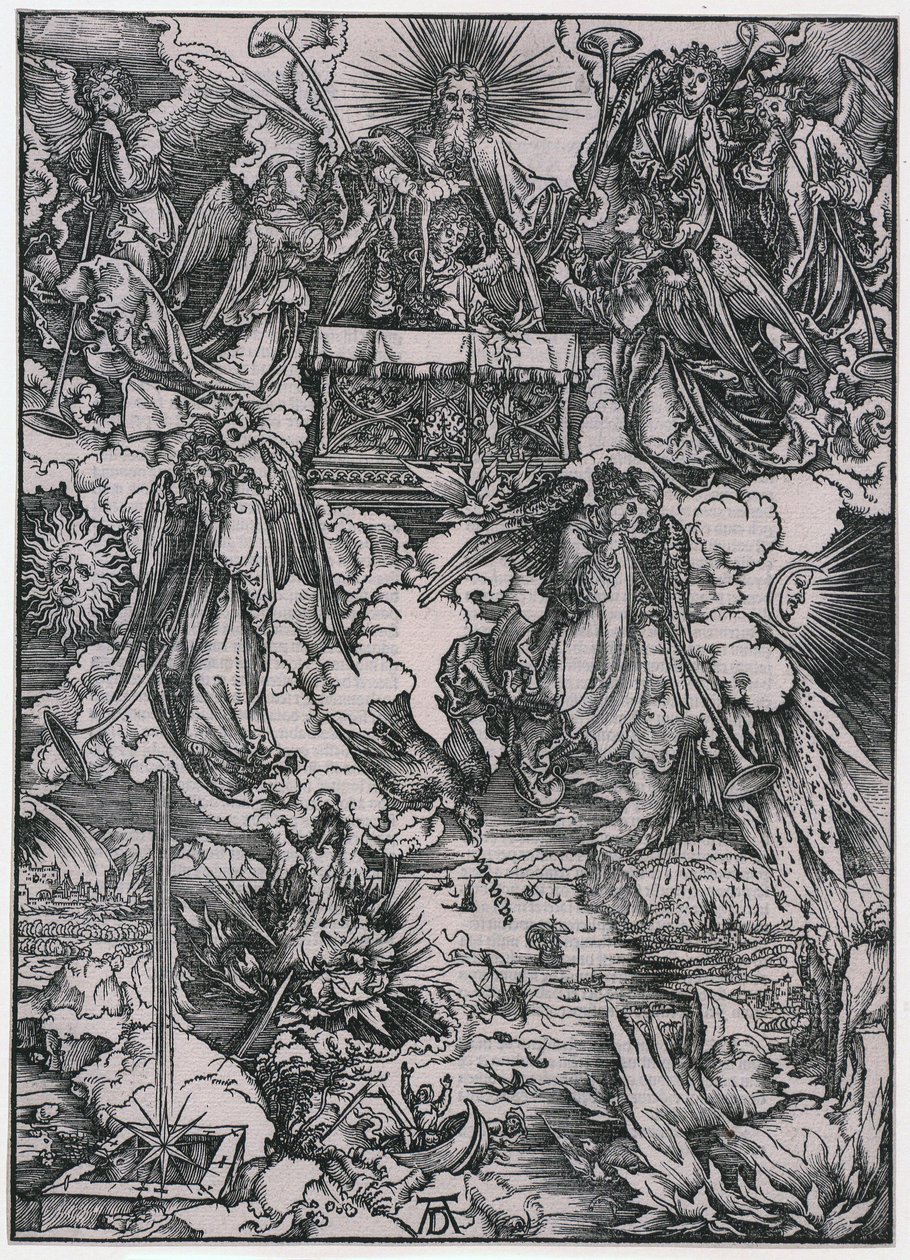 Sette angeli con trombe, figura VI, tavola 8 della serie «L