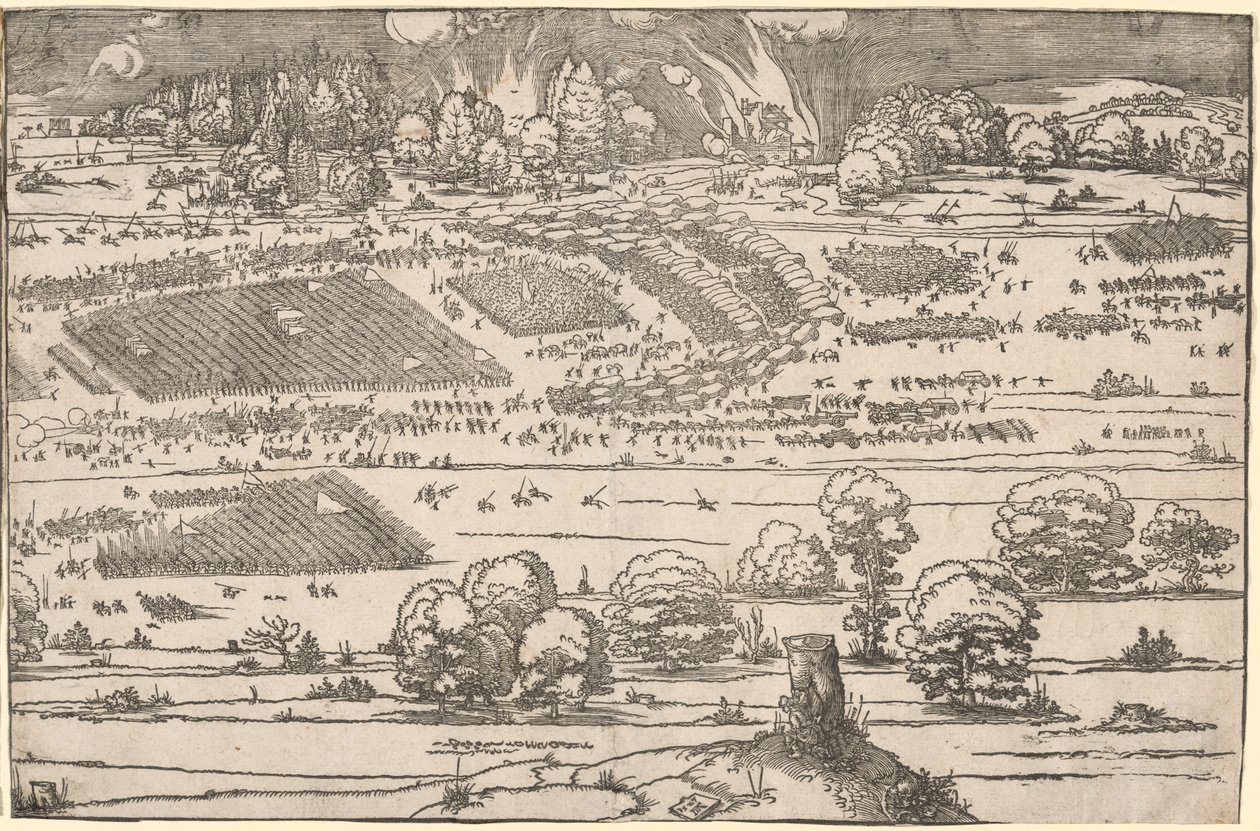 Assedio di una fortezza: Parte sinistra da Albrecht Dürer