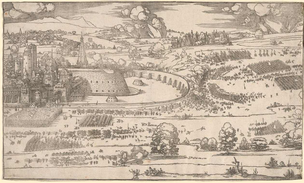 Assedio di una fortezza: Parte destra da Albrecht Dürer