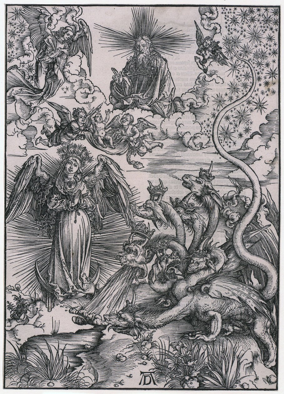 La Donna del Sole e il drago a sette teste, figura IX, foglio 11 della serie "L