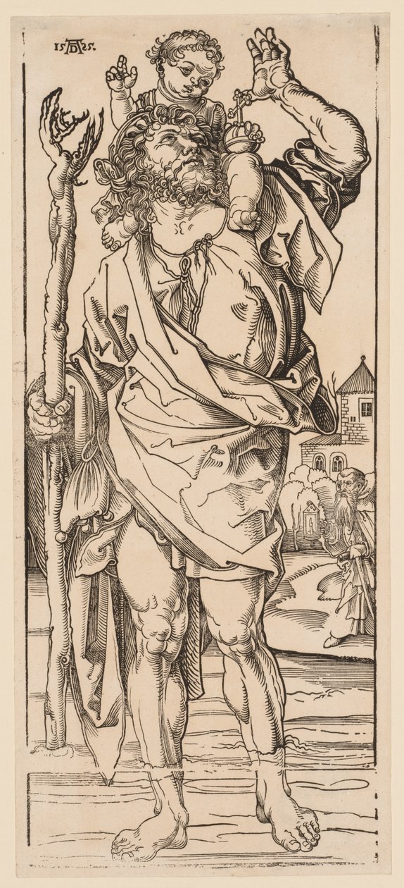 San Cristoforo che attraversa il fiume da Albrecht Dürer