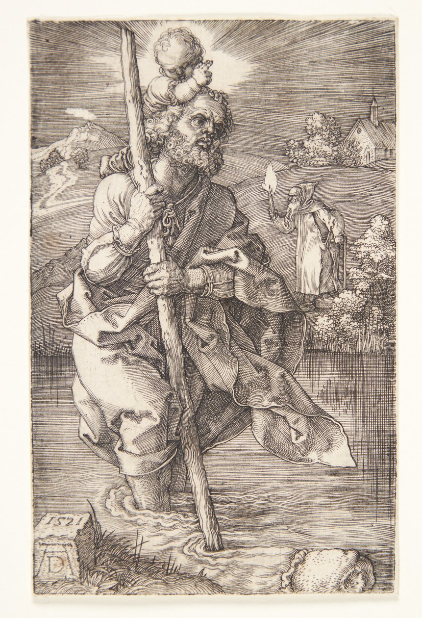 San Cristoforo rivolto a destra da Albrecht Dürer