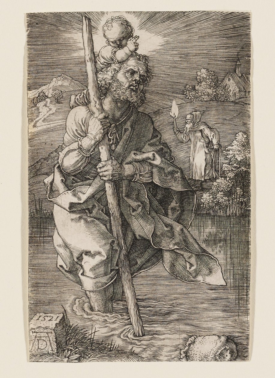 San Cristoforo con lo sguardo rivolto a destra da Albrecht Dürer