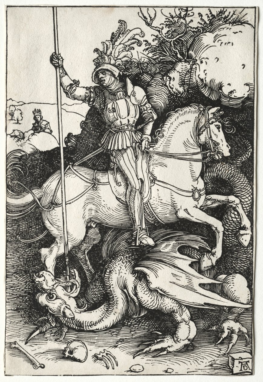 San Giorgio che uccide il drago, 1500 da Albrecht Dürer