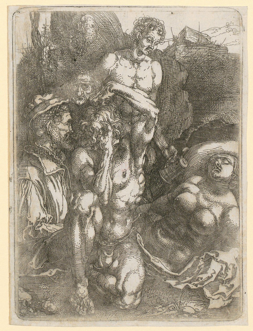 Foglio di studio con cinque figure da Albrecht Dürer