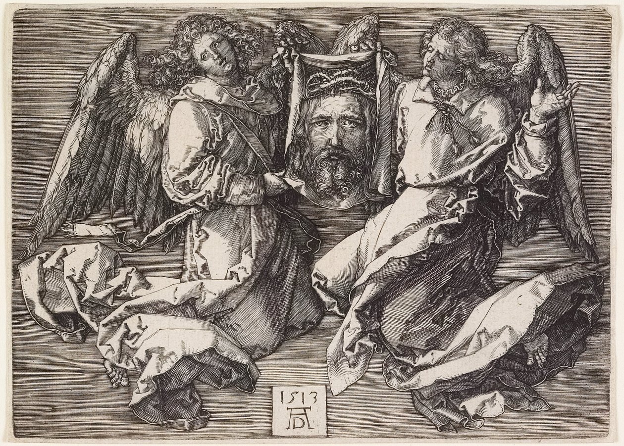 Il sudario esposto da due angeli da Albrecht Dürer