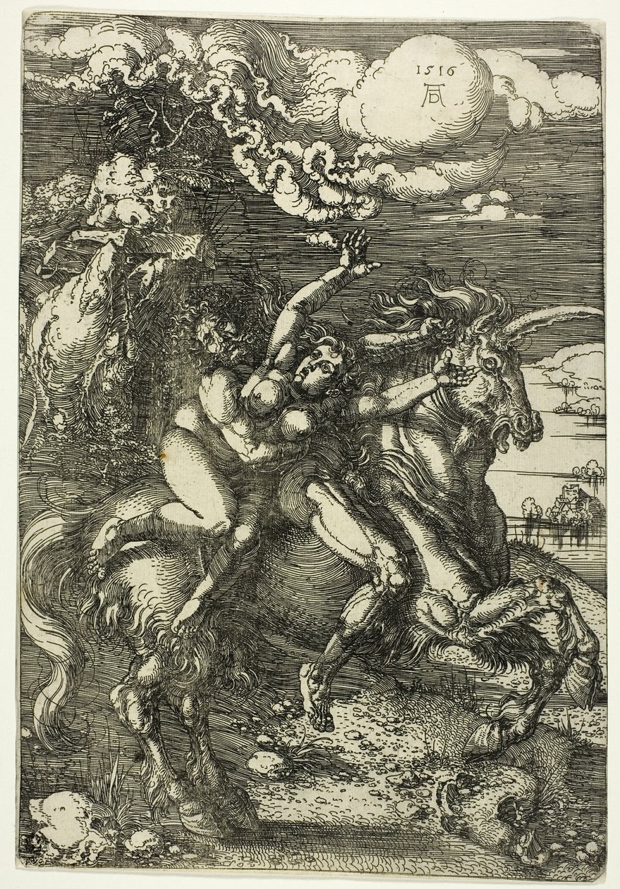 Il rapimento di Proserpina su un unicorno da Albrecht Dürer