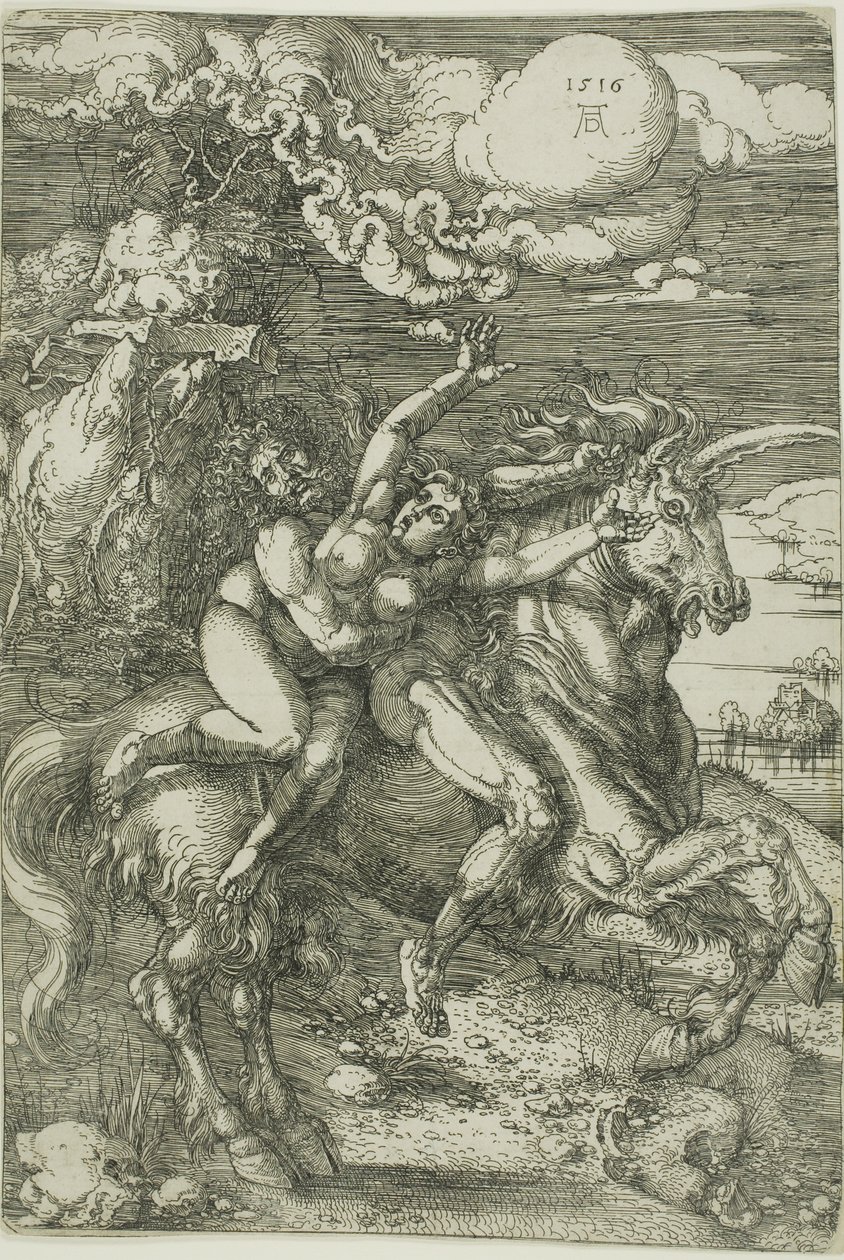 Il rapimento di Proserpina su un unicorno da Albrecht Dürer