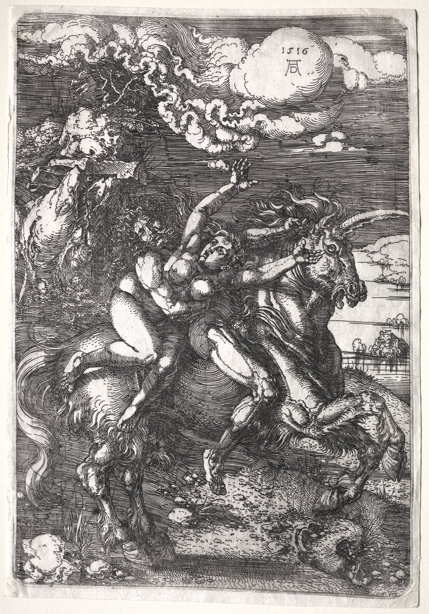 Il rapimento su un unicorno da Albrecht Dürer