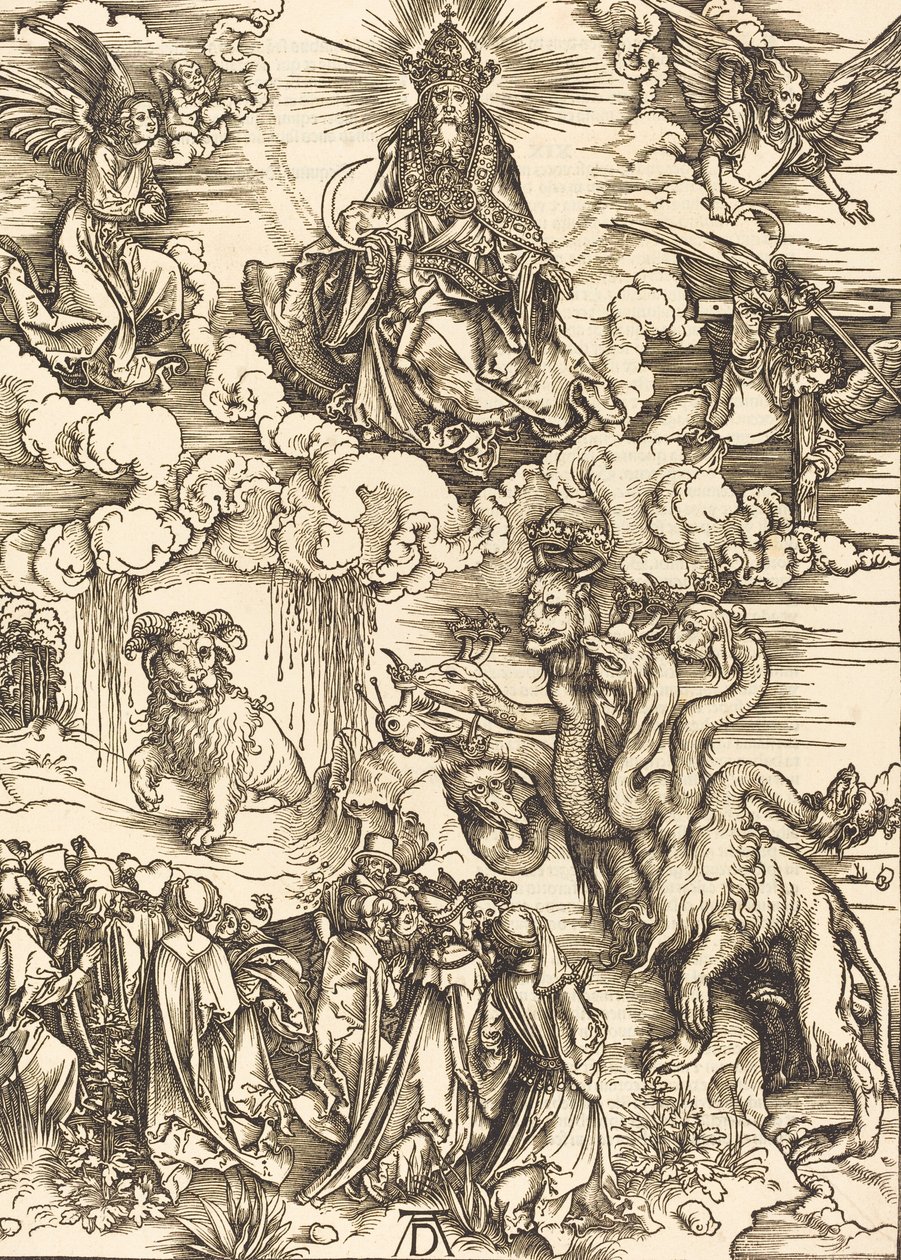 La bestia con due corna come un agnello, 1498 da Albrecht Dürer