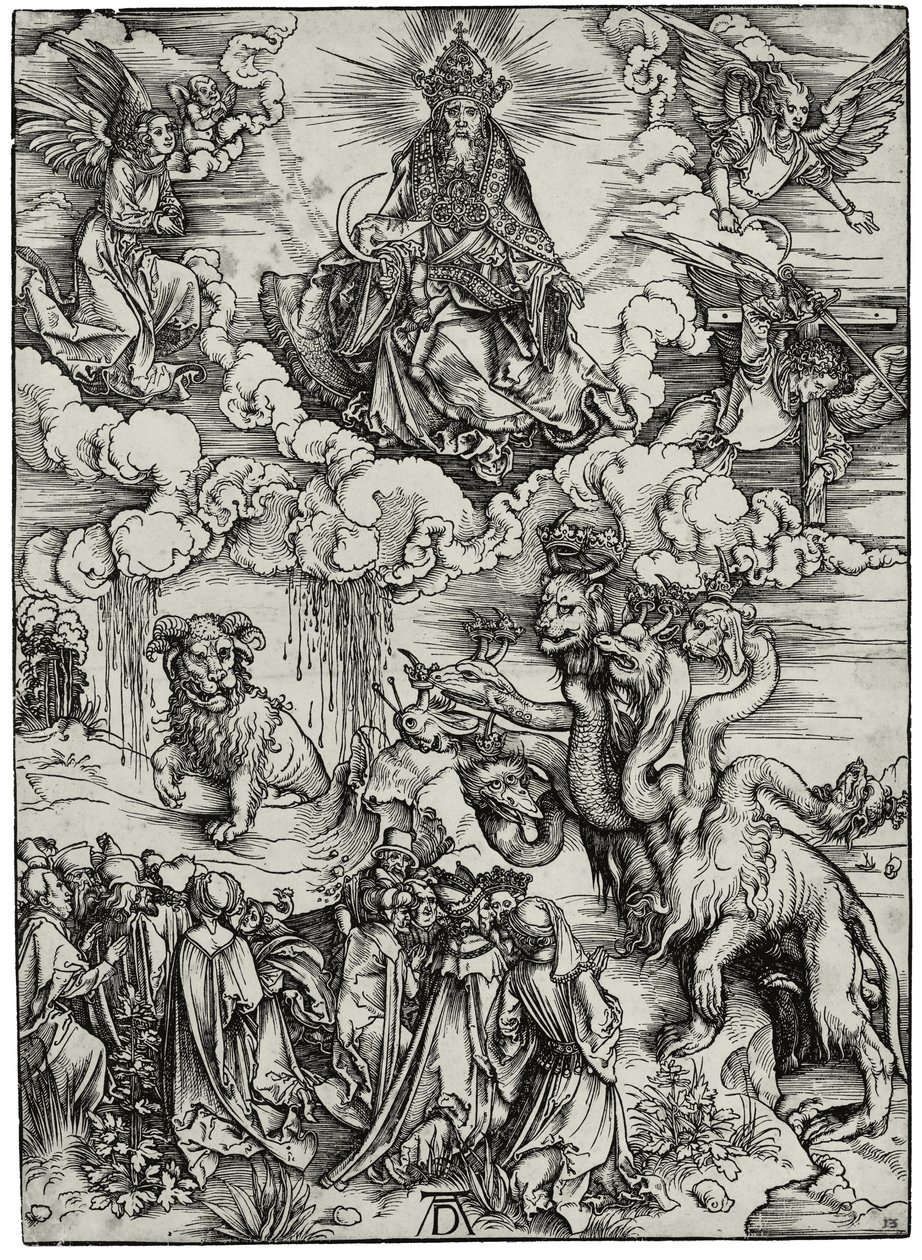 La bestia con due corna simili a un agnello, c. 1497 da Albrecht Dürer