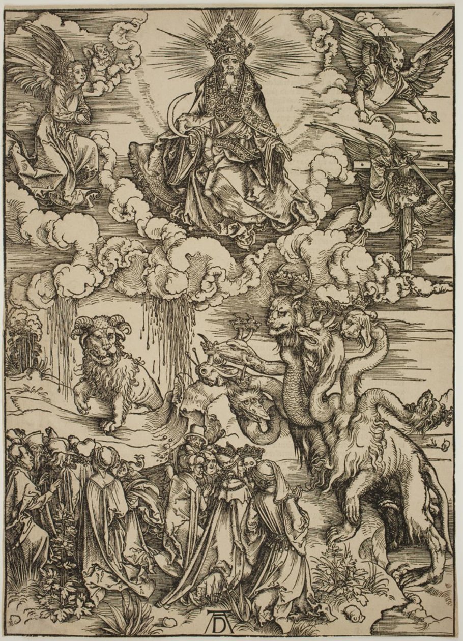 La bestia con due corna come un agnello da Albrecht Dürer