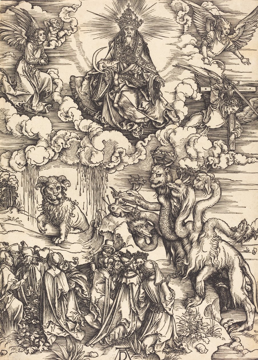 La bestia con due corna come un agnello, probabilmente c. 1496-1498 da Albrecht Dürer