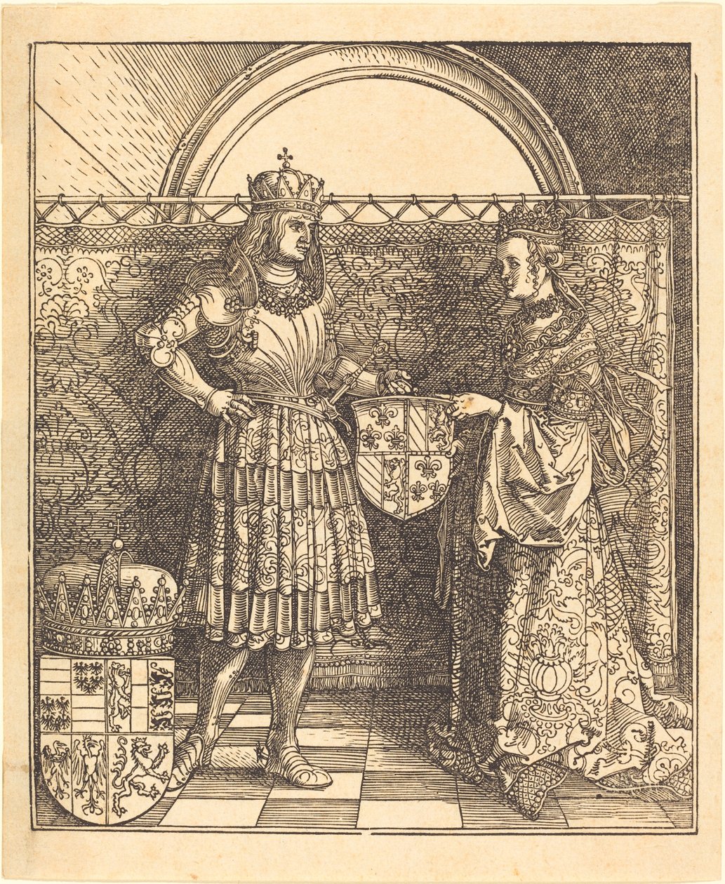 Il fidanzamento di Massimiliano con Maria di Borgogna da Albrecht Dürer