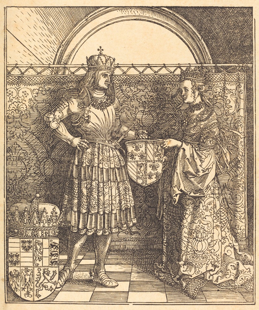 Il Fidanzamento di Massimiliano con Maria di Borgogna, 1515 da Albrecht Dürer