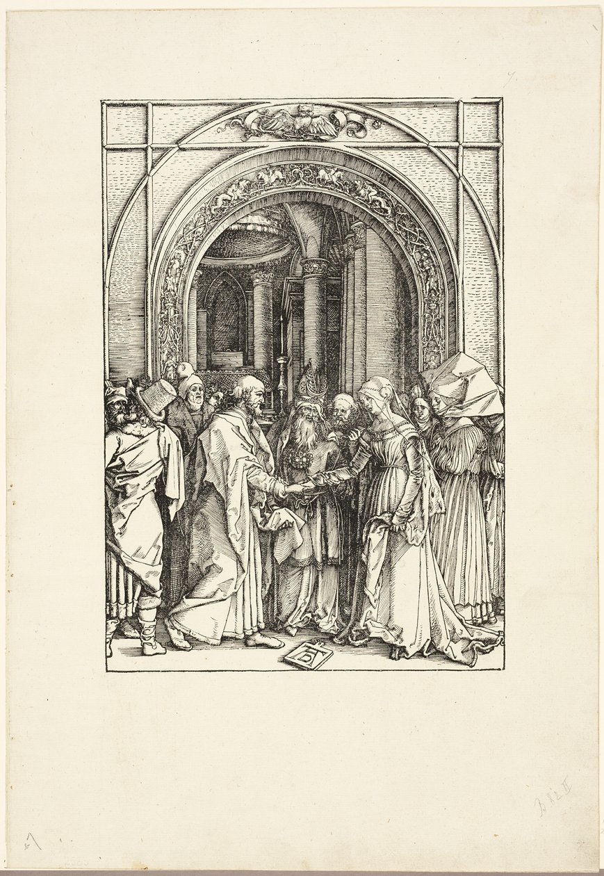 Il fidanzamento della Vergine, dalla Vita della Vergine da Albrecht Dürer