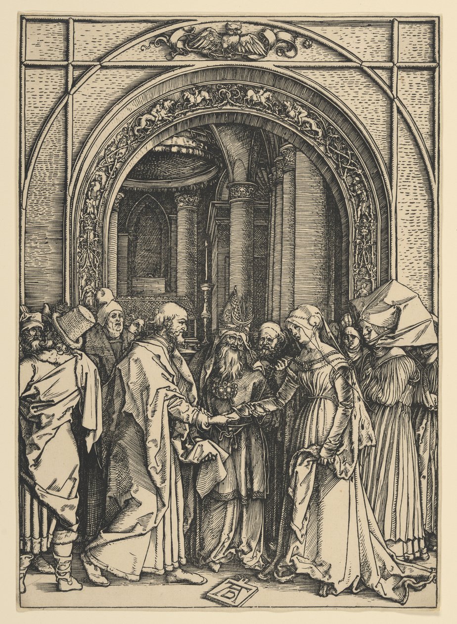 Il fidanzamento della Vergine, tratto da *La vita della Vergine* da Albrecht Dürer