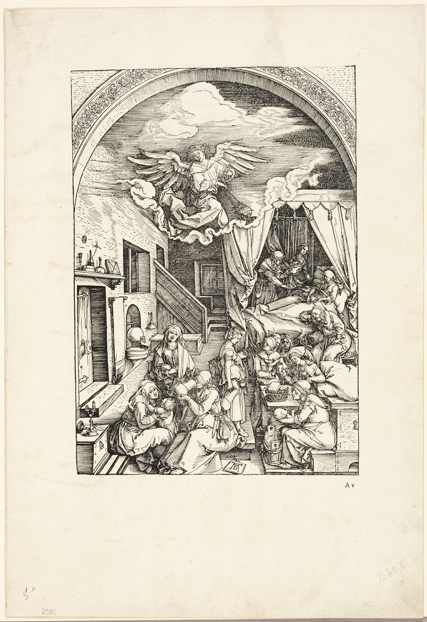 La nascita della Vergine, dalla Vita della Vergine da Albrecht Dürer