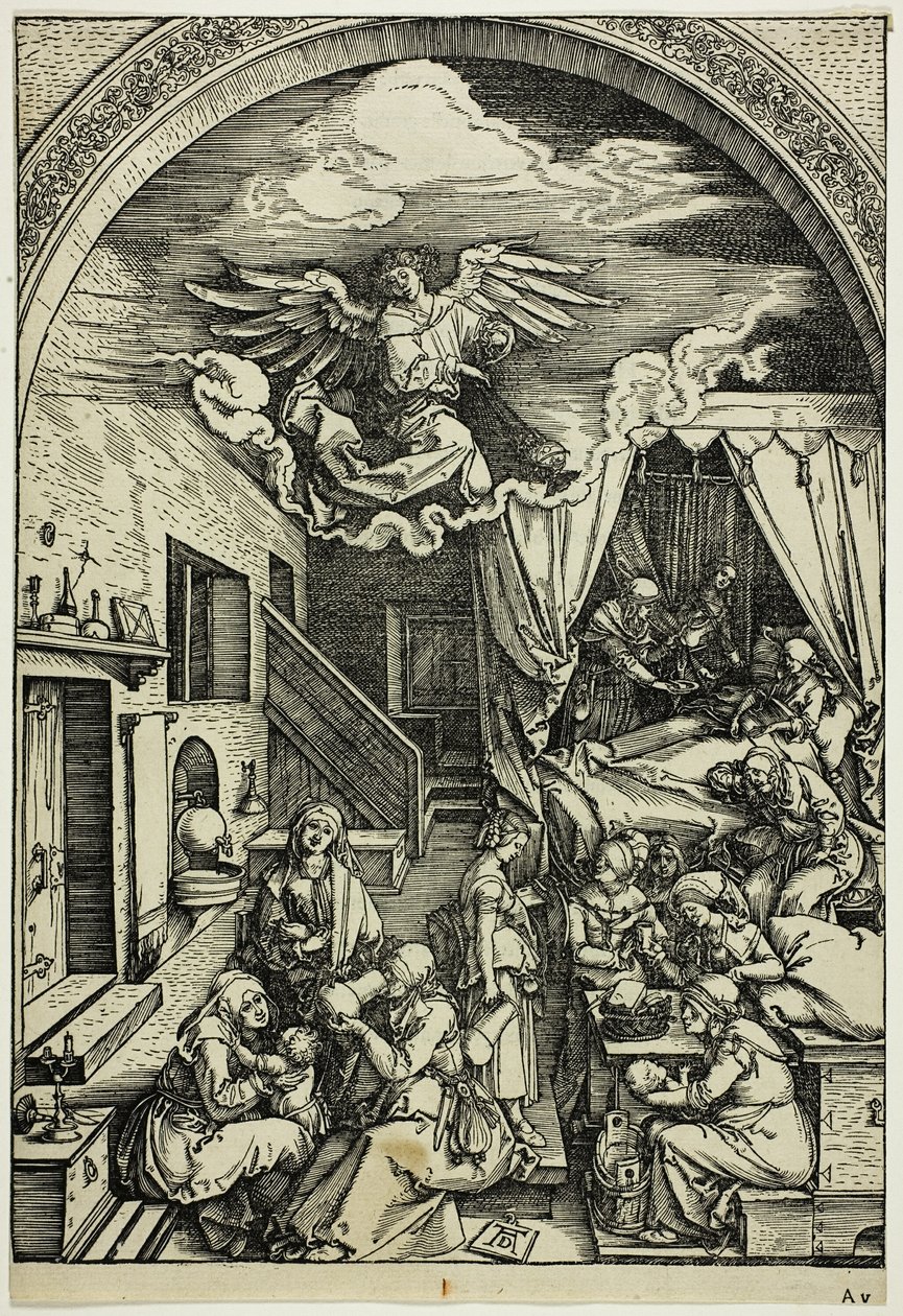 La nascita della Vergine, dalla Vita della Vergine da Albrecht Dürer